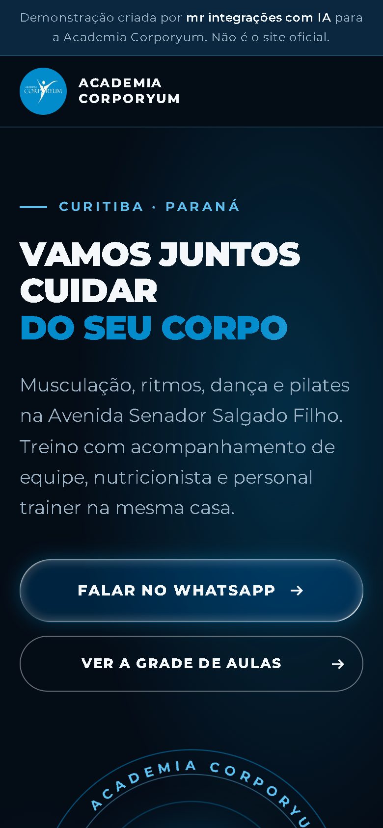 O mesmo modelo no celular.